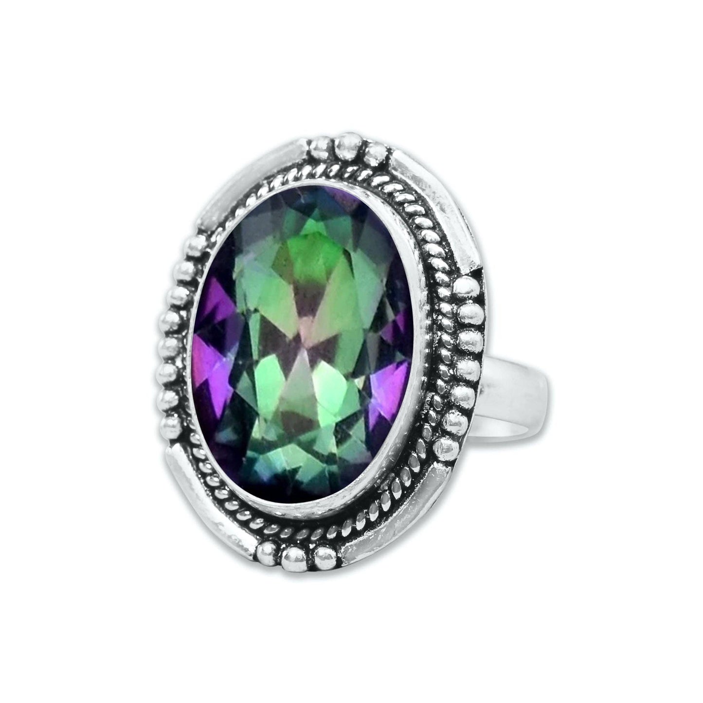 Rainbow Mystic Topaz ☆ Handmade Rings