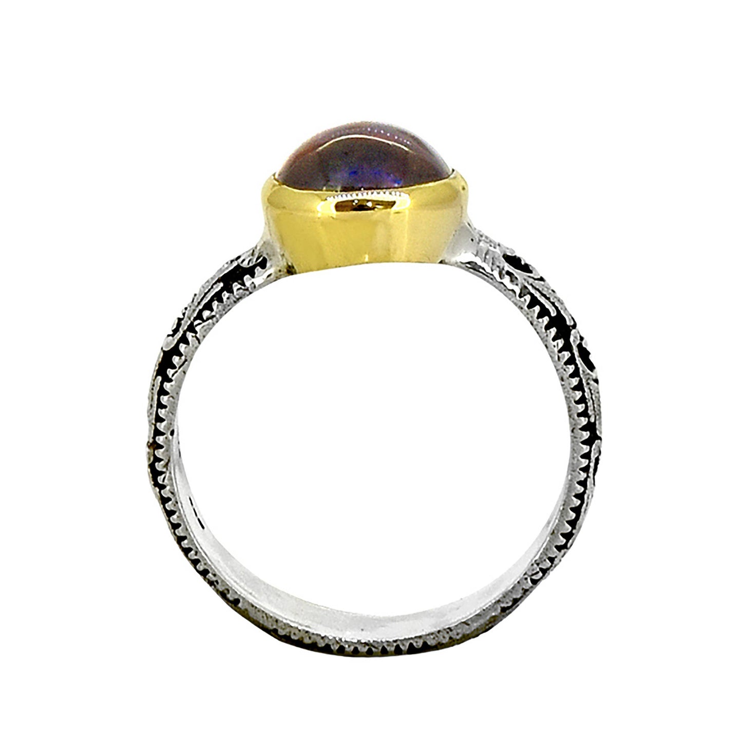 925 Sterling Silver Tiger Eye Gemstone Solitaire Ring