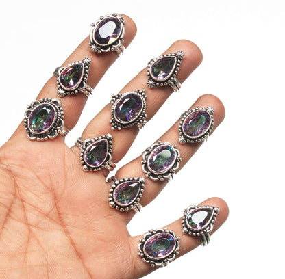 Rainbow Mystic Topaz ☆ Handmade Rings