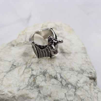 Goth Bat Ring - Adjustable