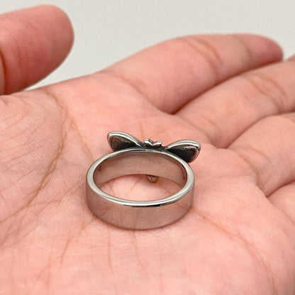 Stainless Steel Death Head Moth Ring