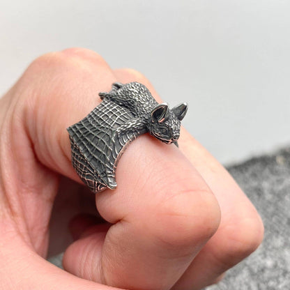 Stainless Steel Bat Ring