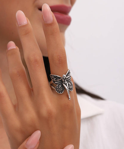 945 Turkish Silver Plated Angel Adjustable Ring