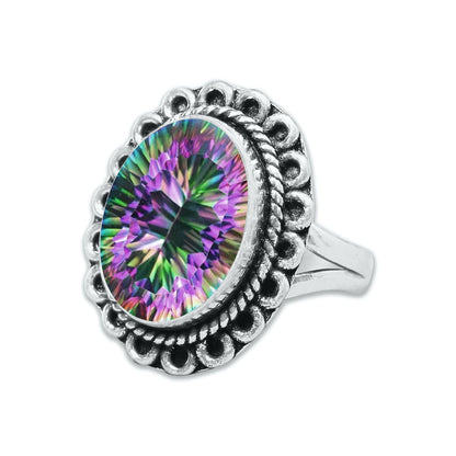 Rainbow Mystic Topaz ☆ Handmade Rings