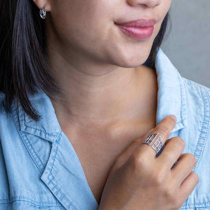 Bronze Adjustable Gothic Gate Ring