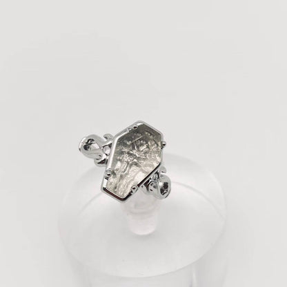 Rose In Coffin Gothic Style Opening Ring - GT