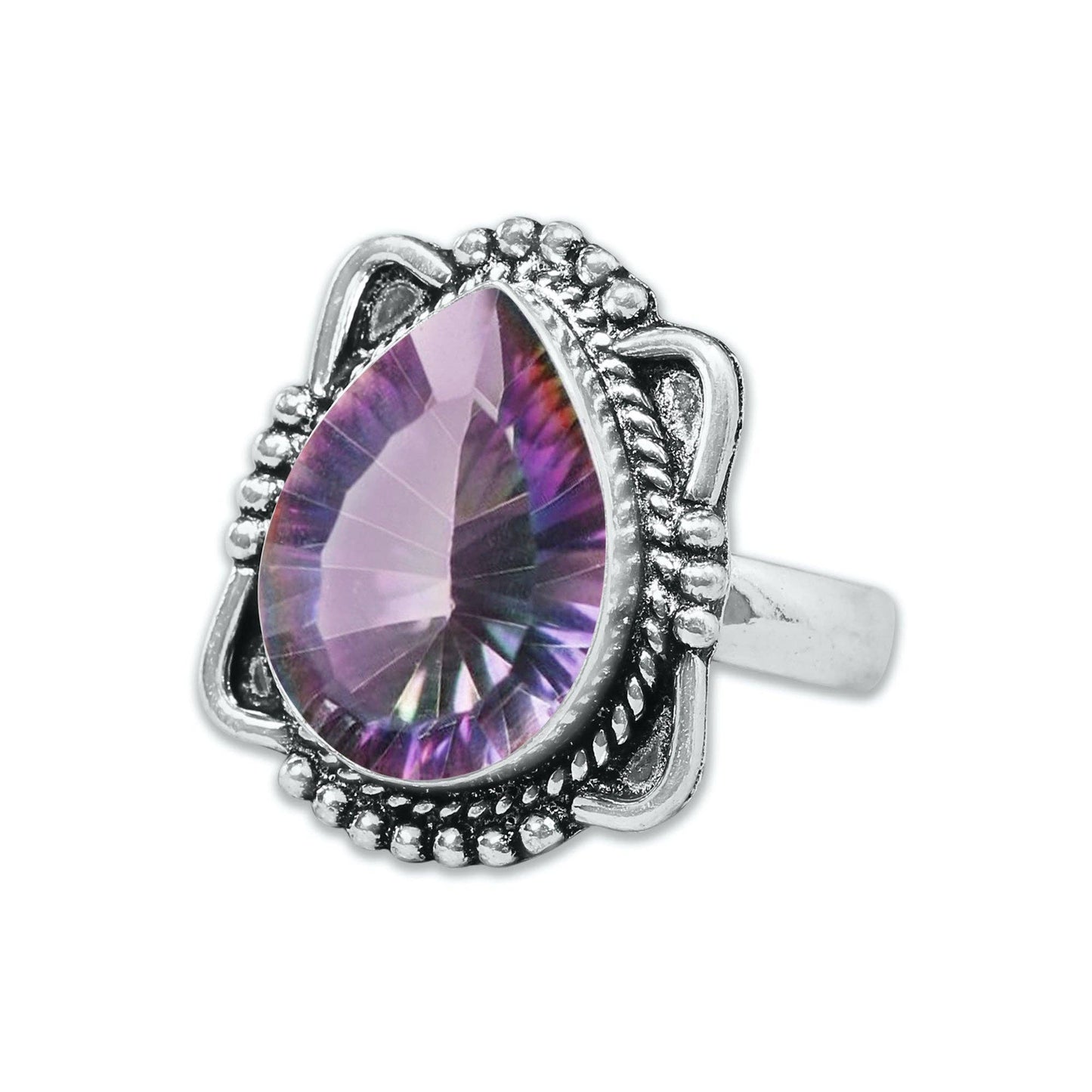 Rainbow Mystic Topaz ☆ Handmade Rings