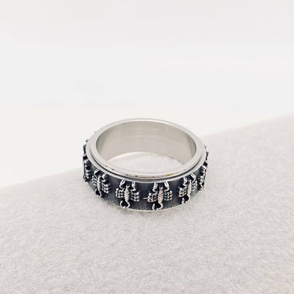 Scorpion Rotatable Fidget Stainless Steel Ring