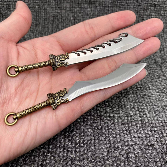 Dragon Head Mini Portable Stainless Steel Knife with Sheath Cover