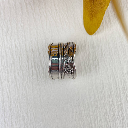 Wide Rosette Ring