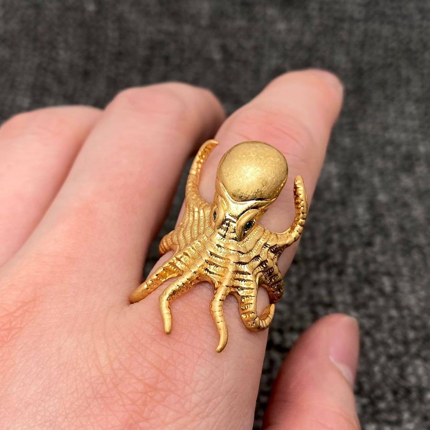 Octopus Adjustable Ring ◇ Vintage-Style 18K Gold Plated