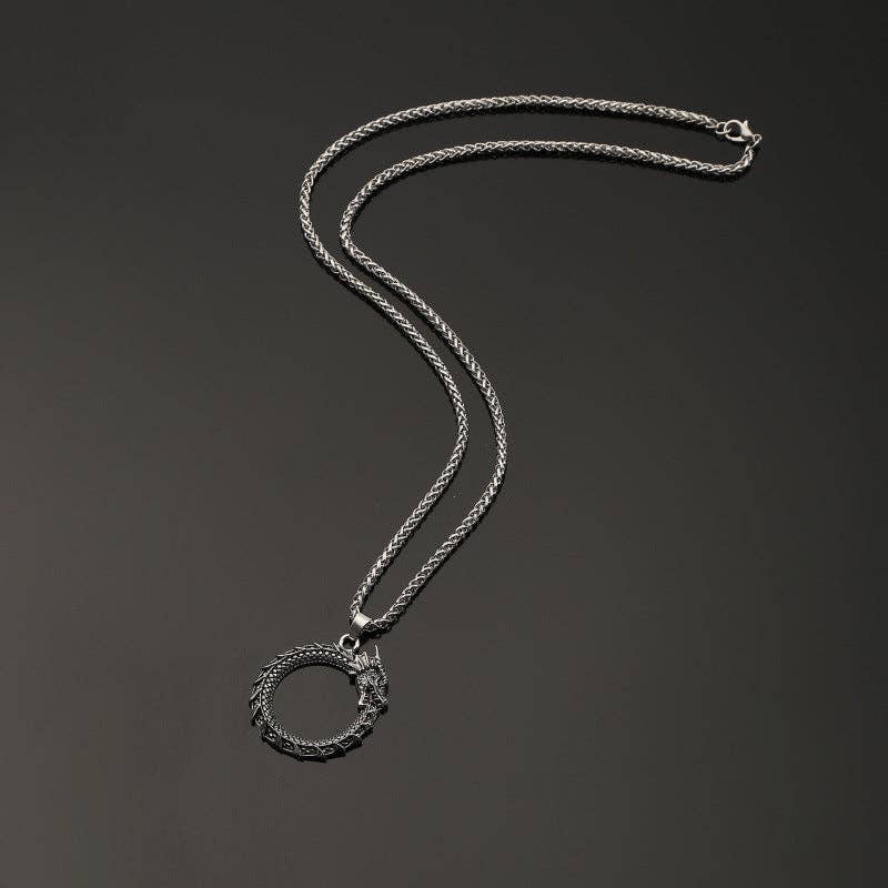 Viking Dragon Pendant Necklace