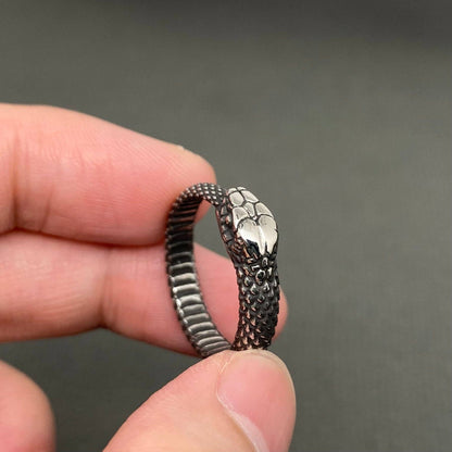 Ouroboros Unisex Stainless Steel Snake Ring