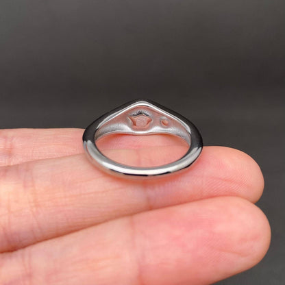 Star Zirconia Inlaid 18K Gold Plated Stainless Steel Ring