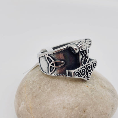 Viking Thor Goat Celtic Knot Stainless Steel Ring