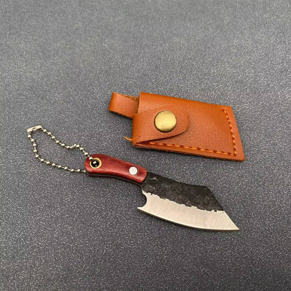 Black Enamel Mini Knife With Protective Sleeve