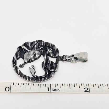 Medusa Snake Stainless Steel Pendant on Chain