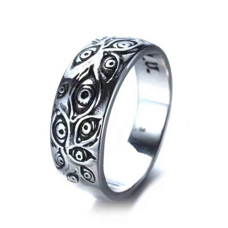 Gothic Evil Eye Demon Band ☆ Hypoallergenic Stainless Steel