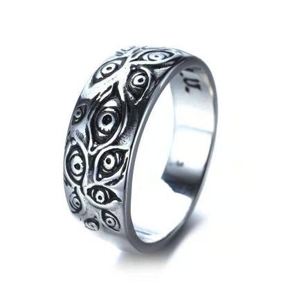 Gothic Evil Eye Demon Band ☆ Hypoallergenic Stainless Steel