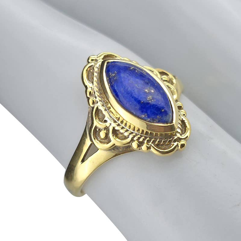 Lapis Gold Plated Silver Ring