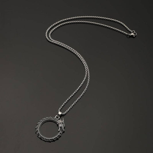 Viking Dragon Pendant Necklace