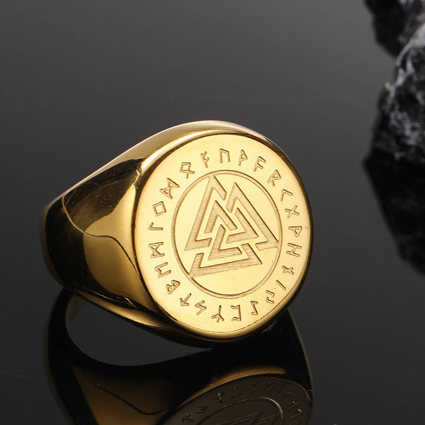 Odin's Triangle Titanium Ring