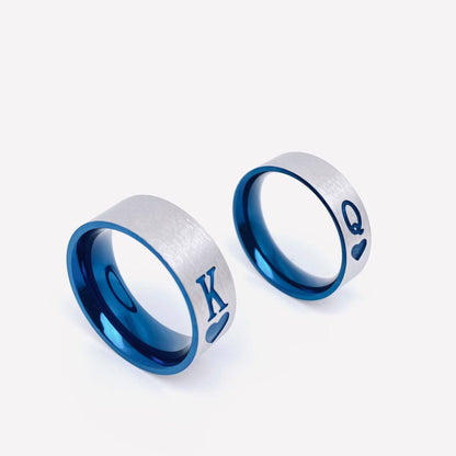 KING & QUEEN 👑 Stainless Steel Couple Rings