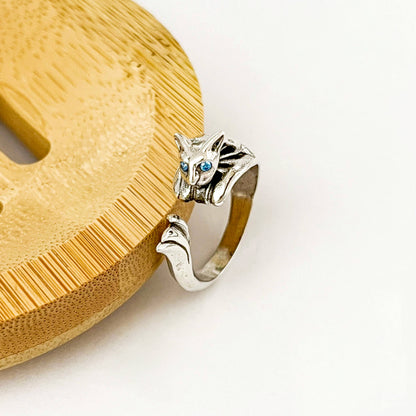 Cat Adjustable Open Ring