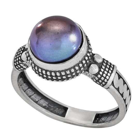Into The Mystic Dark Pearl and Sterling Silver Ring
