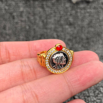 Greek Apollo 18K Gold-plated Ring ☆ Swarovski Crystal