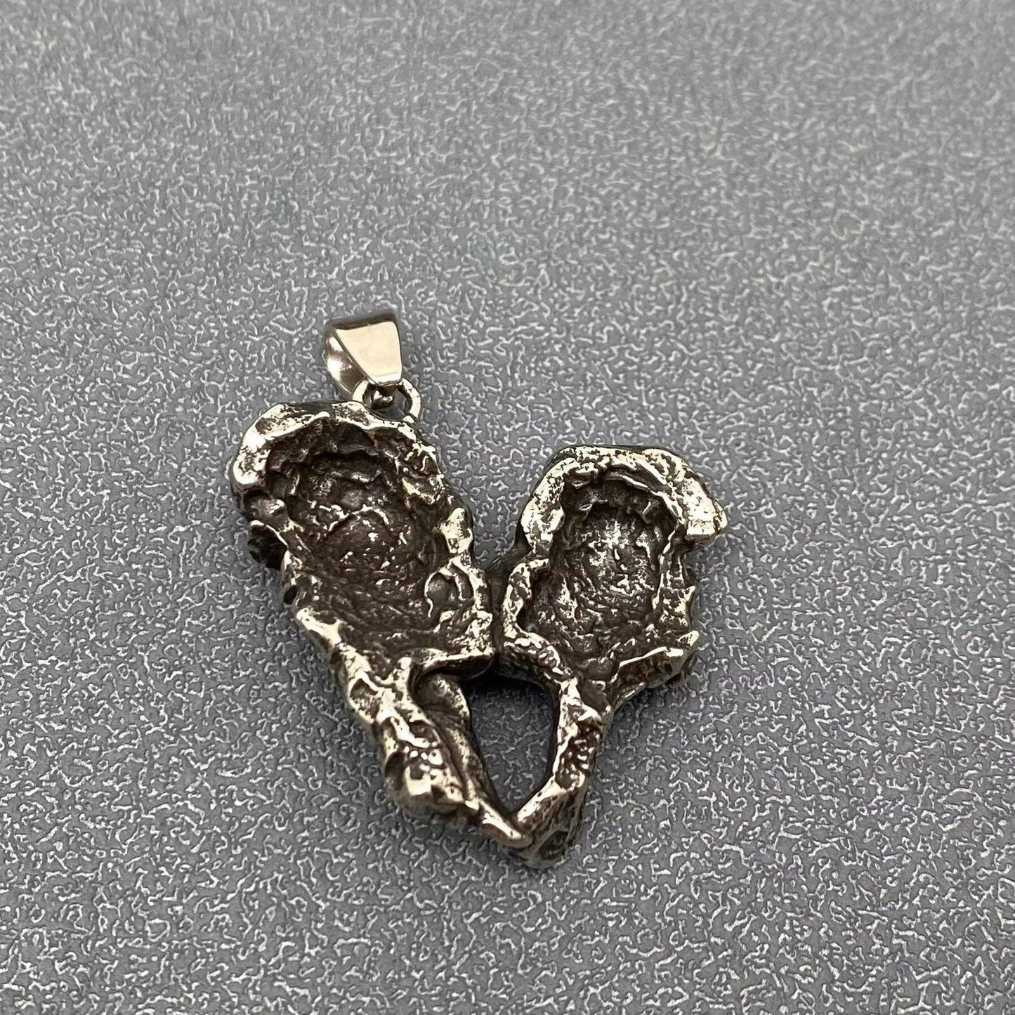 Stainless Steel Eternal Love Craft Pendant on Chain