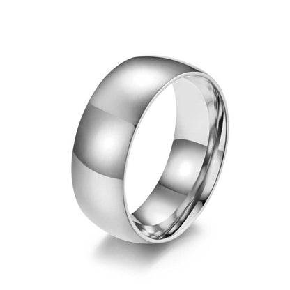 Simple Glossy Stainless Steel Ring