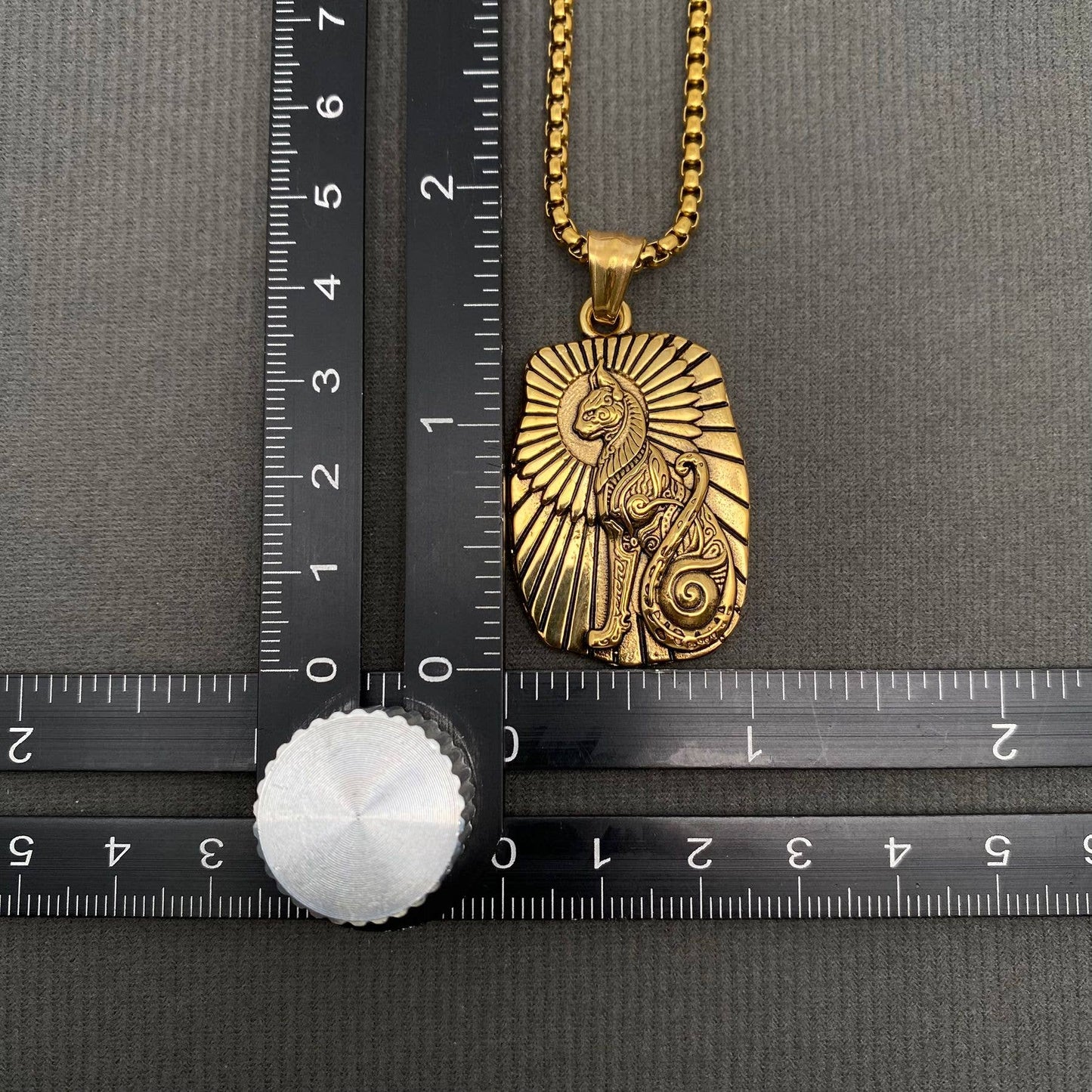 Bastet Goddess Stainless Steel Necklace on Chain