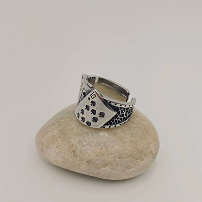 Flush Poker Stainless steel Ring