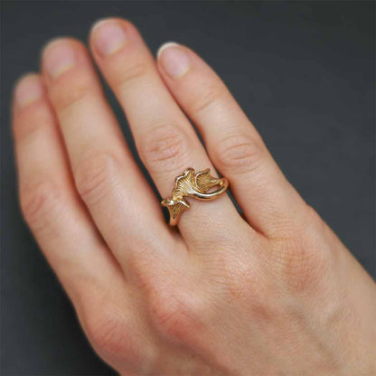 Bronze Chanterelle Mushroom Ring