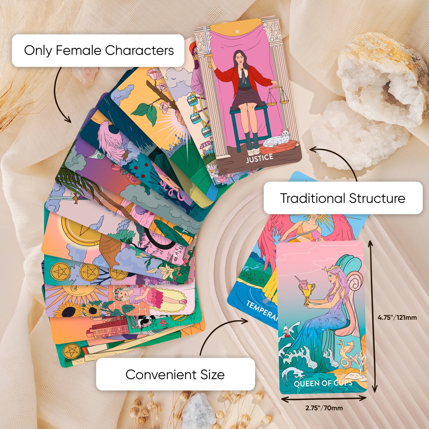 Neo Feminine Tarot Cards ☆Standard Edition (No Keywords)