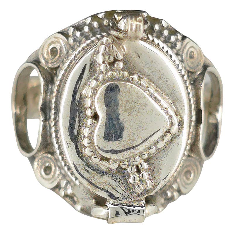 Heart Sterling Silver Poison Ring