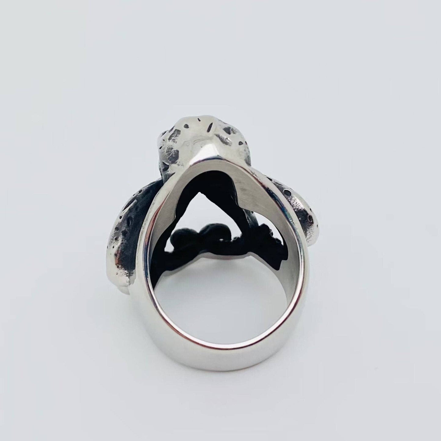 Stainless Steel Eldritch Skull Octopus Ring