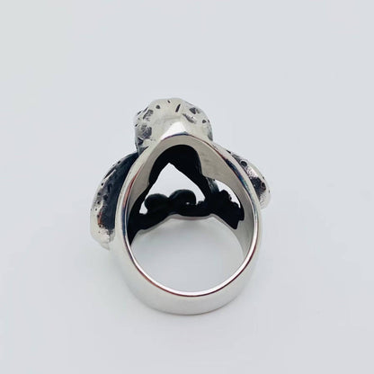 Stainless Steel Eldritch Skull Octopus Ring