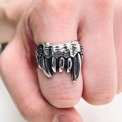 Vampire Teeth Stainless Steel Ring