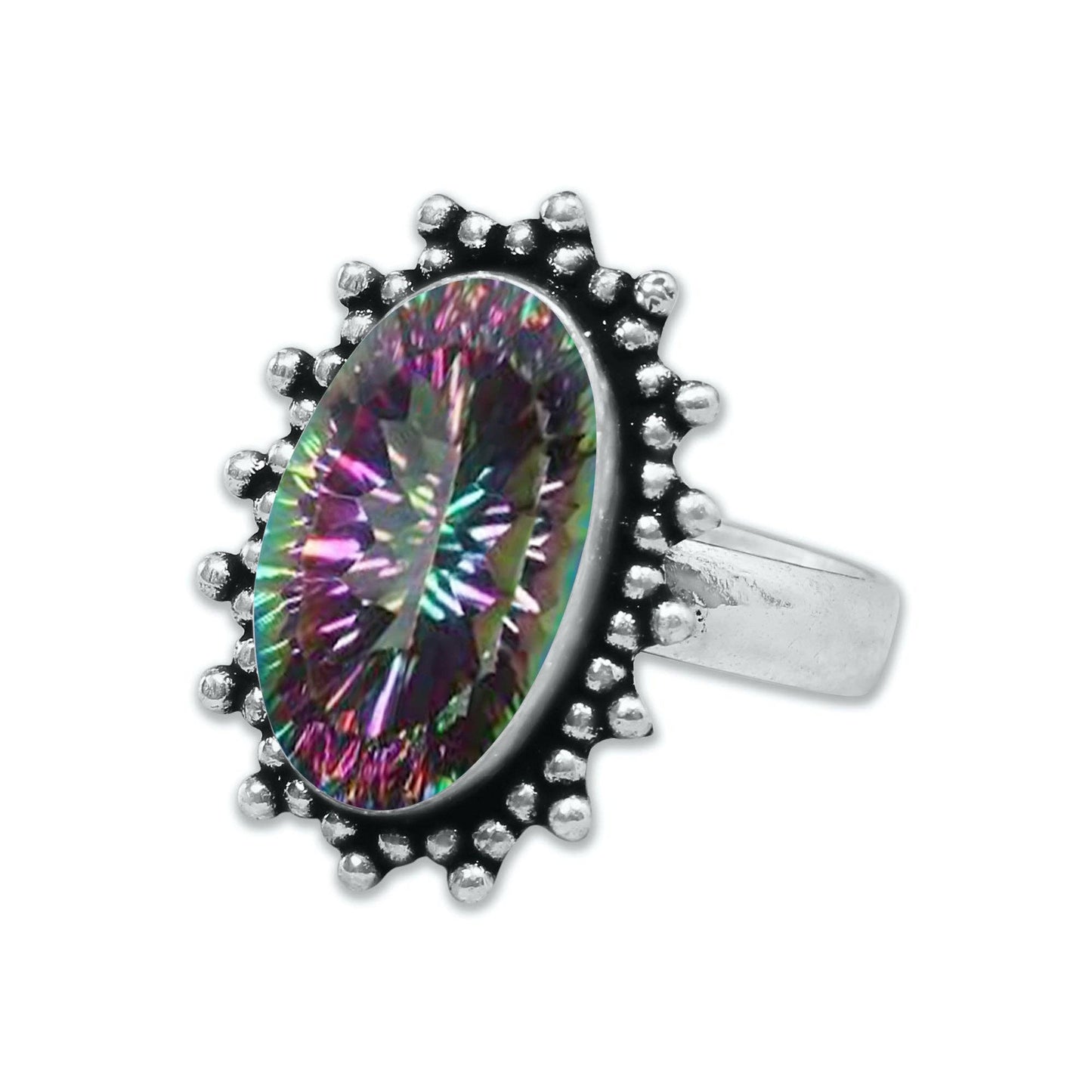 Rainbow Mystic Topaz ☆ Handmade Rings