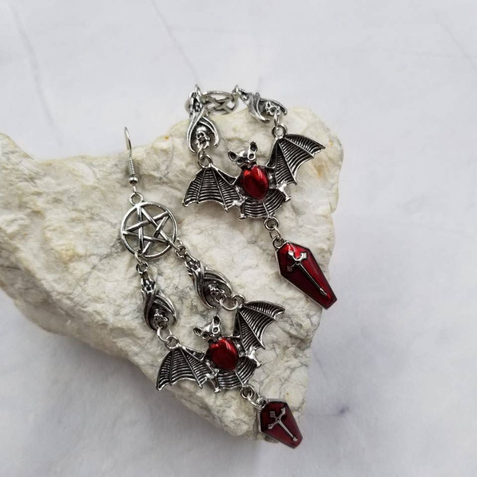 Bat & Coffin Earrings