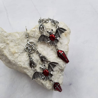 Bat & Coffin Earrings