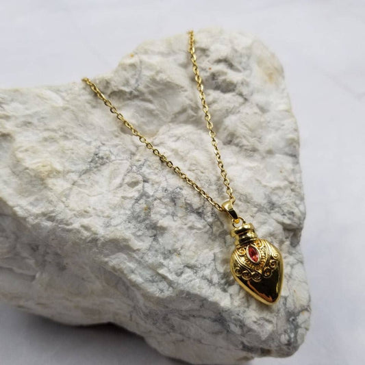 18k Gold Plate Potion Pendant Necklace