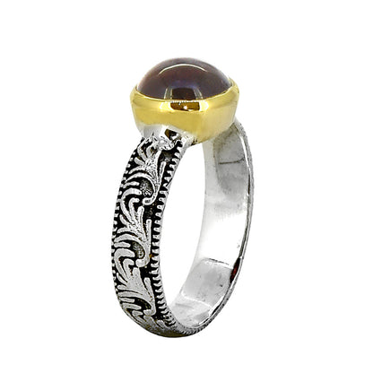 925 Sterling Silver Tiger Eye Gemstone Solitaire Ring