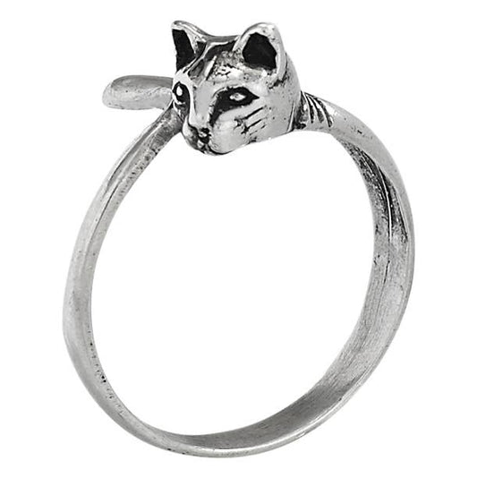 Ready To Pounce Sterling Silver Cat Ring