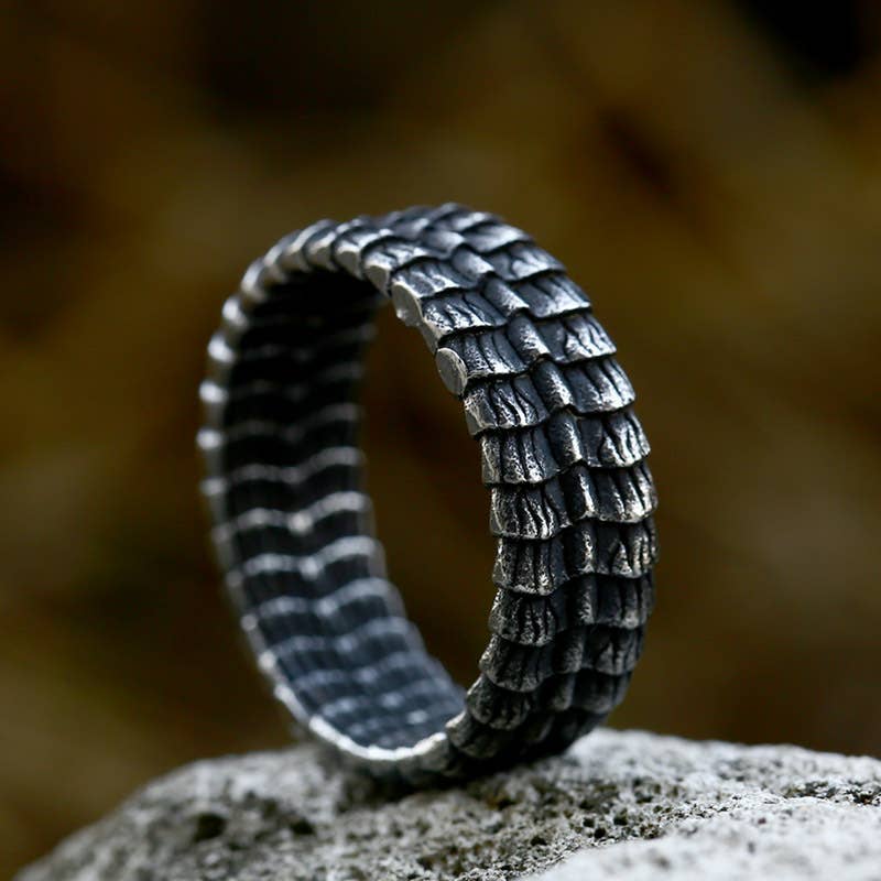 Stainless Steel Dragon Scale Ring