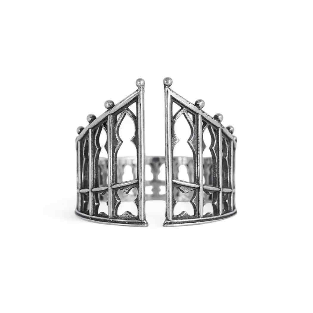 Bronze Adjustable Gothic Gate Ring