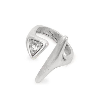 Handmade Clear Swarovski Crystal ☆ 945 Silver - Brass Ring