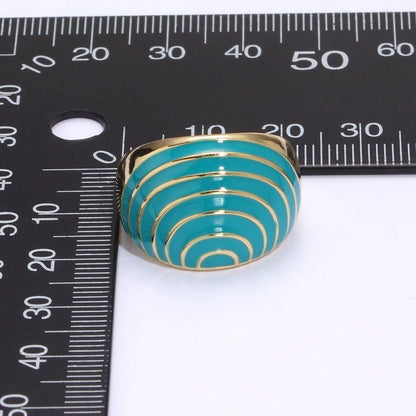 🌈 PRIDE Enamel Rainbow Dome Ring